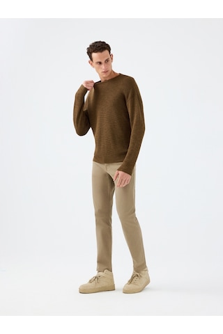 Regular Fit Erkek Kazak Camel