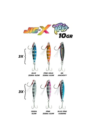 Fujin Jig-x Trio 3lü Micro Jig 10gr Tr2
