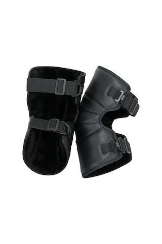 Sones 1 Çift Bacaklar Koruyucu Kalınlaşma Rüzgar Soğuk Geçirmez Isınma Motosiklet Kneepad Diz Pedleri Siyah