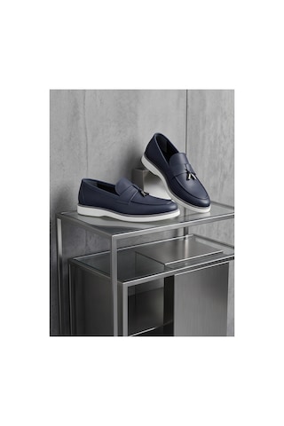 Crc Ayakkabı Handmade Lacivert Leather Men's Oxford - Executive Elite Seri