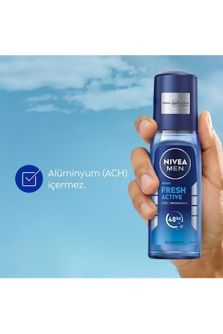 Nivea Men Erkek Pump Sprey Deodorant Fresh Active 75 Ml 48 Saat Koruma