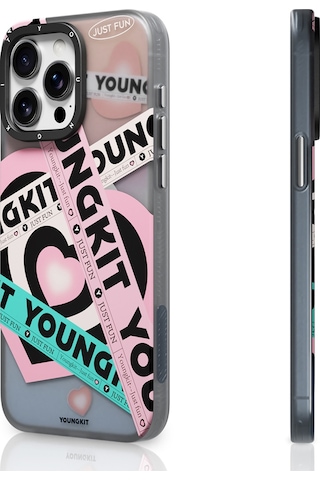 Apple Uyumlu iPhone 15 Pro Max Kılıf Magsafe Özellikli Airbagli Çift Katmanlı Youngkit Flipped Serisi Kapak Mavi Mavi