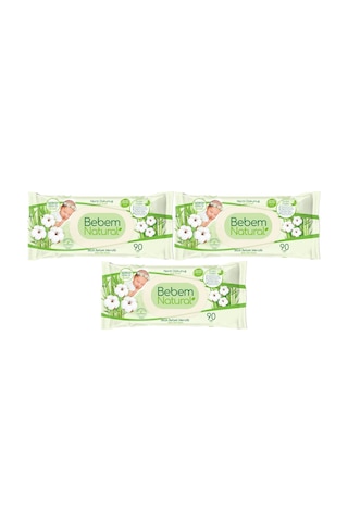 Bebem Natural Islak Mendili Narin Dokunuş/yenidoğan 90 Yaprak 3lü 3'lü Set