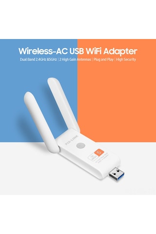 Reedark Dual Band Wifi Güçlendirici: 2.4ghz 300mbps & 5ghz 866mbps, 2 Yüksek Kazanç Anteni, Usb 3.0, Plug & Play, Wpa/wpa2 Güvenliği, Beyaz