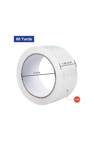 12 Rulo Net Ambalaj Bandı, 2.7mil Kalınlığında Nakliye Ve Ambalaj Bant Doldurma 12