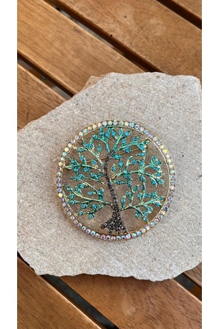 Büyük Hayat Ağacı Broş Çok Renkli