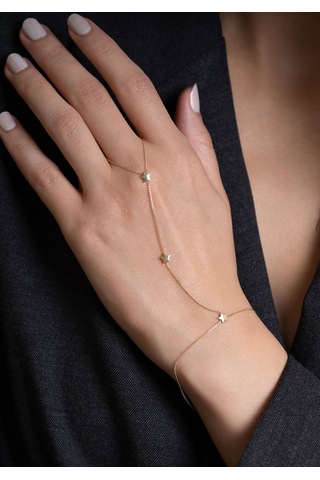 14 Ayar Altın Mini Yıldızlı Şahmeran 1 Mm Sarı
