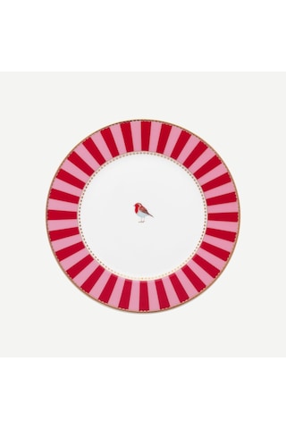 Pip Studio Kırmızı Pembe Porselen Pasta Tabağı 17 Cm