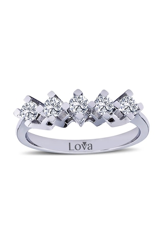 Lova F Renk 0,60 Karat Pırlanta Beştaş Yüzük - IDL Sertifikalı