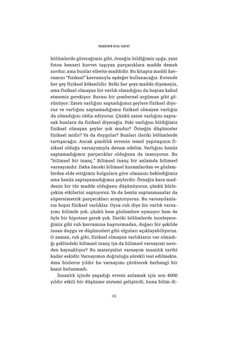 Maddenin Kısa Tarihi