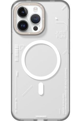 Apple iPhone 16 Pro Max Uyumlu Kılıf Magsafe Şarj Özellikli Çıkarılabilir Arka Yüzeyli Youngkit Mecha Gold