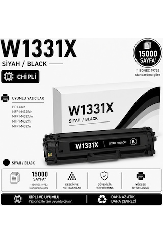 Hp W1331x Siyah Chipli 15000 Sayfa