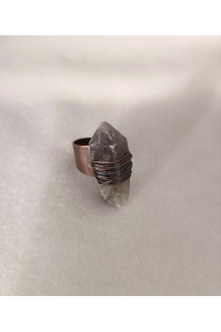 Hdmarketim Doğal Drusy Taş Çelik Ayarlanabilir Unisex Yüzük Çok Renkli