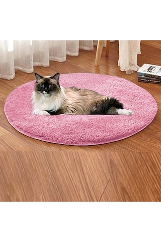 Bundera Ares Peluş Kedi Minderi 50 x 50 CM Pembe