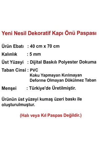 Köpek Baskılı Kauçuk Kapı Önü Paspası