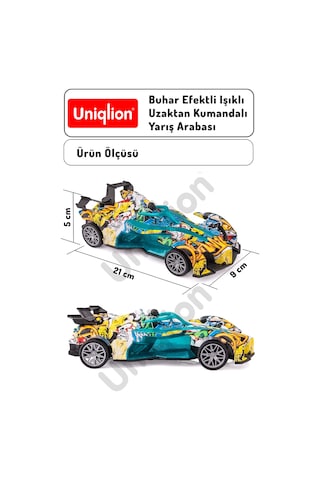 Buhar Efektli Işıklı Uzaktan Kumandalı Yarış Arabası