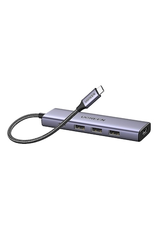Ugreen 15596 5 Port 5 İn1 USB-C 100 W PD 4K Hub Çoklayıcı Gri