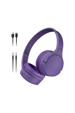 Belkin Soundform Mini Kids Lila Kulak Üstü Bluetooth Kulaklık - Outlet
