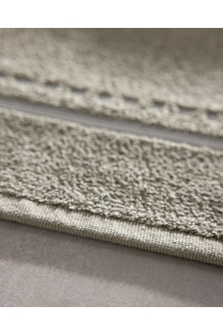 Madame Coco Angeline Pamuklu Ayak Havlusu - Haki - 50x80 Cm - Natural Koleksiyon Hvlu0000000248