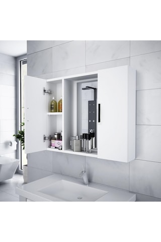 Alesta Life Aynalı Banyo Dolabı Beyaz