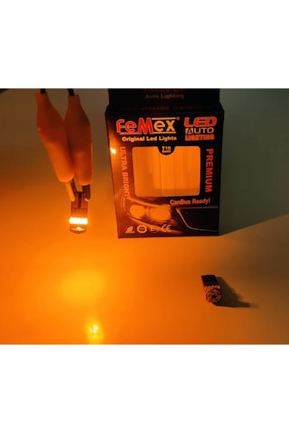 Femex Premium 15Smd Mini T10 Led Ampul Parlak Turuncu