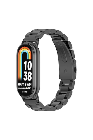 Xiaomi Mi Band 8 / Band 9 Kordon Klipsli Metal Kordon 04 +kısaltma Aparatı
