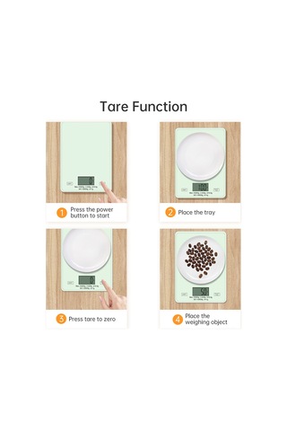 Lemestar Beyaz Evcil Mutfak Dijital Terazi, Hassas Sensörlü Cam Platform, Usb Şarjlı, Çok Birim Dönüştürücü, Aşırı Yük Göstergesi Çok Renkli