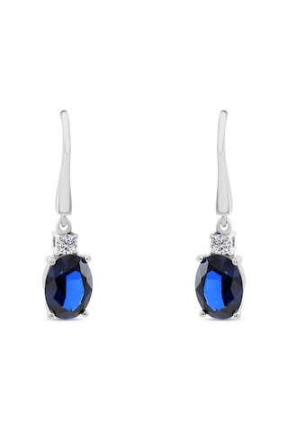 1.55 Karat Safir Pırlanta Küpe