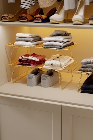 Bino Çok Amaçlı Banyo Mutfak Dolap İçi Gardırop Düzenleyici Altın