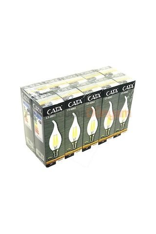 10 Adet Cata 4w Led Filament Kıvrık Buji Ampul Ct-4062 Gün- Işık 10 Adet Cata 4w Led Filament Kıvrık Buji Ampul Ct-4062 Gün- Işık