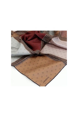 Armine İpek Eşarp Nostalji - 8113-36 Twill Kahve