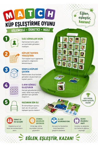 Mythos Top Trumps Match World Dünya Futbol Yıldızları Küp Oyunu 2 Kişilik Strateji Ve Hafıza Oyunu