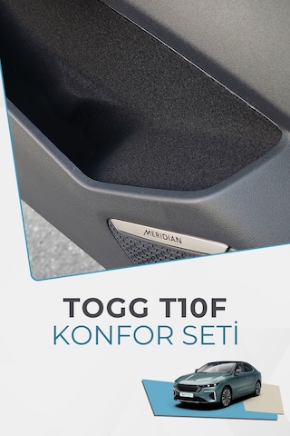 Togg T10f Sedan Konfor Seti - Araç İçi Eşya Ceplerine Özel Kumaş Kaplama Togg T10f Sedan