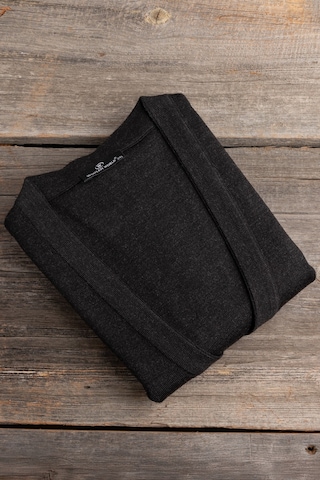 Cepli V Yaka Battal Büyük Boy Düğmeli Yünlü Triko Yelek Antrasit