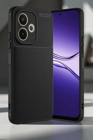 Oppo A5 Pro 4g Kılıf Auto Focus Karbon Kapak - Koyu Yeşil