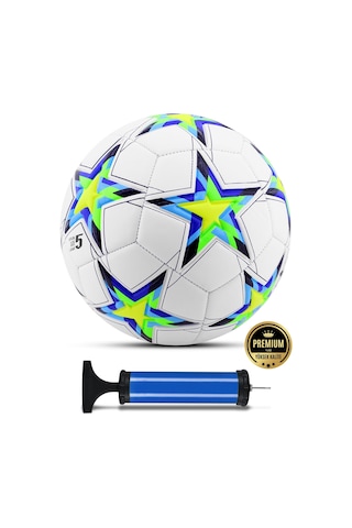 Telvesse Futbol Topu Şampiyonlar Ligi Pompalı Sert Zemin Halı Saha Futbol Topu No:5 Sarı 034 Sarı
