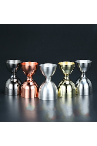 Cbtx Paslanmaz Çelik Şarap Ölçer Ons Bardak Karıştırma Ölçme Kabı, Renk: Bronz