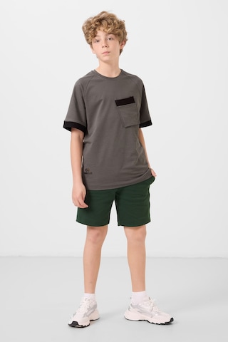 Tommylife Çam Yeşili Pamuklu Yumuşak Dokulu Standart Fit Basic Erkek Çocuk Şort - 11293 Çam Yeşil