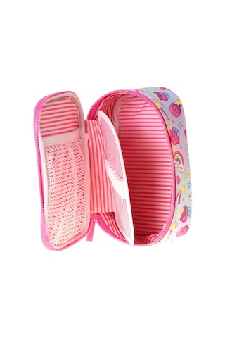 Kaukko Kids Dondurma Desenli Pembe Kız Çocuk Organizer Kalem Çantası - Kalemlik - L5293