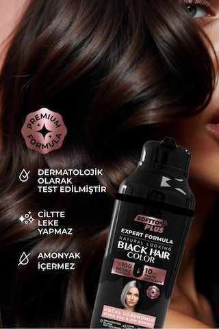 Softto Plus Expert Woman Black Hair Color Siyah Kadınlara Doğal Görünüm 400ml