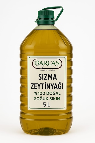 Barcas 5 Lt %100 Doğal Soğuk Sıkım Sızma Zeytinyağ