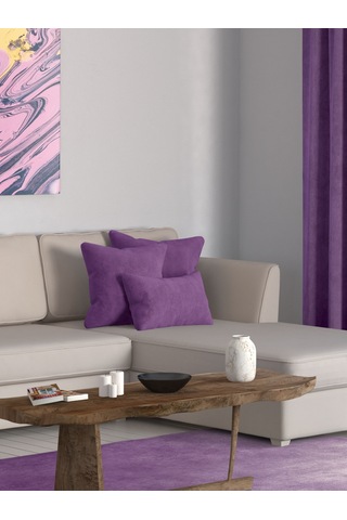 Br Perle Home Daily Series Menekşe Moru Rengi Kırlent Yastık Kılıfı Menekşe Moru