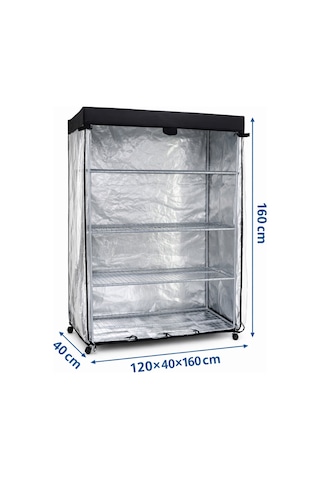 Sonicpro Bitki Yetiştirme Kabini 120x40x160 Microgreen Model Raflı Tekerli