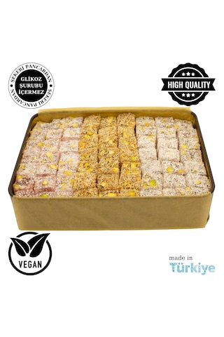 Lokumani Karışık Çifte Kavrulmuş Antep Fıstıklı Lokum 500 G