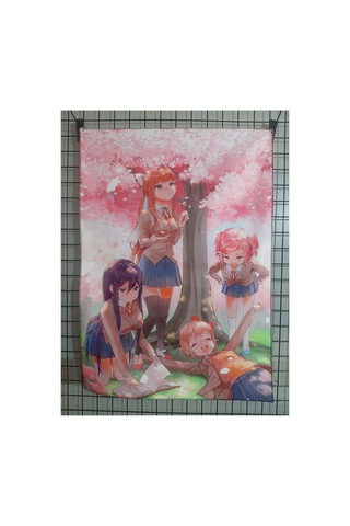 Owl Bag Doki Doki Literature Clup Ağaç Manzara Desenli Tasarım Duvar Halısı