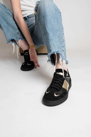 Bestello Bağcıklı Kauçuk Taban Sneaker 101-gumk-01 Kadın Ayakkabı Siyah
