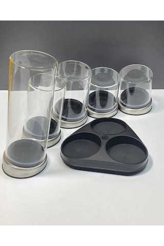 Arow Döner Standlı Cam Baharatlık-dc1.tr.3480 Şeffaf