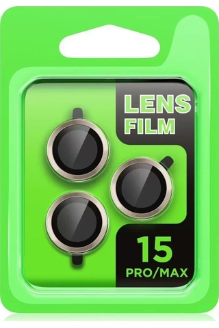 Newface Apple Uyumlu iPhone 15 Pro Max Raze Metal Kamera Lens - Lacivert