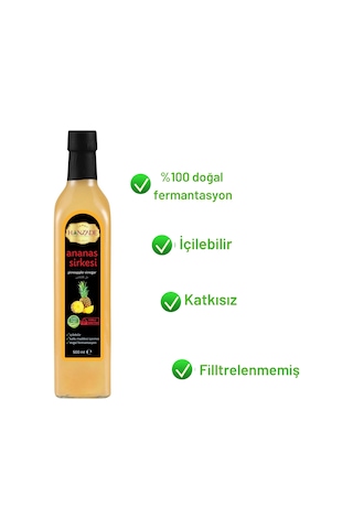 Hanzade Bitkisel Ananas Sirkesi 3 x 500 ML