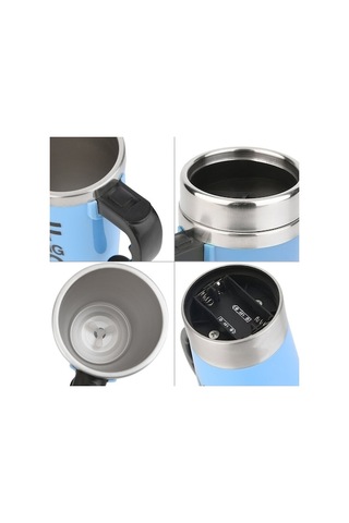 Pazly Cbtx Fx-589 400ml 304 Paslanmaz Çelik Otomatik Karıştırmalı Kahve Fincanı Yeşil, Fincan Kapaklı Yeşil